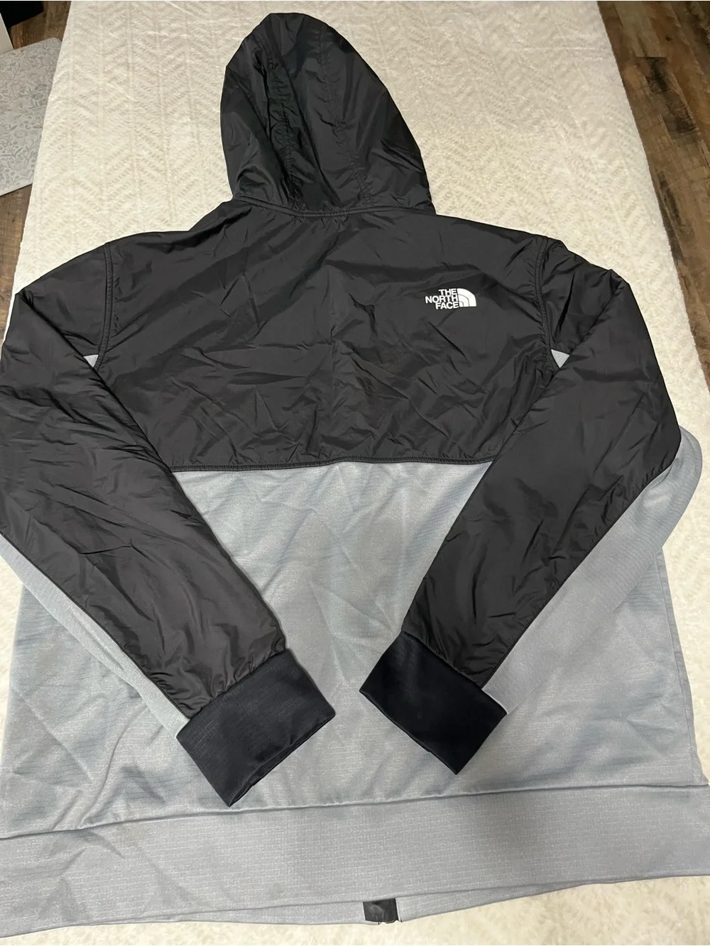 The North Face Men's Black & Gray Hooded Jacket XL